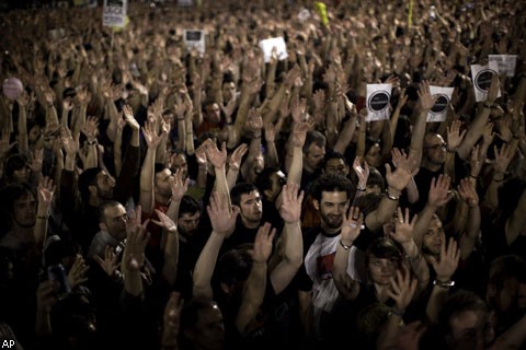 Мадрид охвачен акциями протеста: испанцы недовольны безработицей