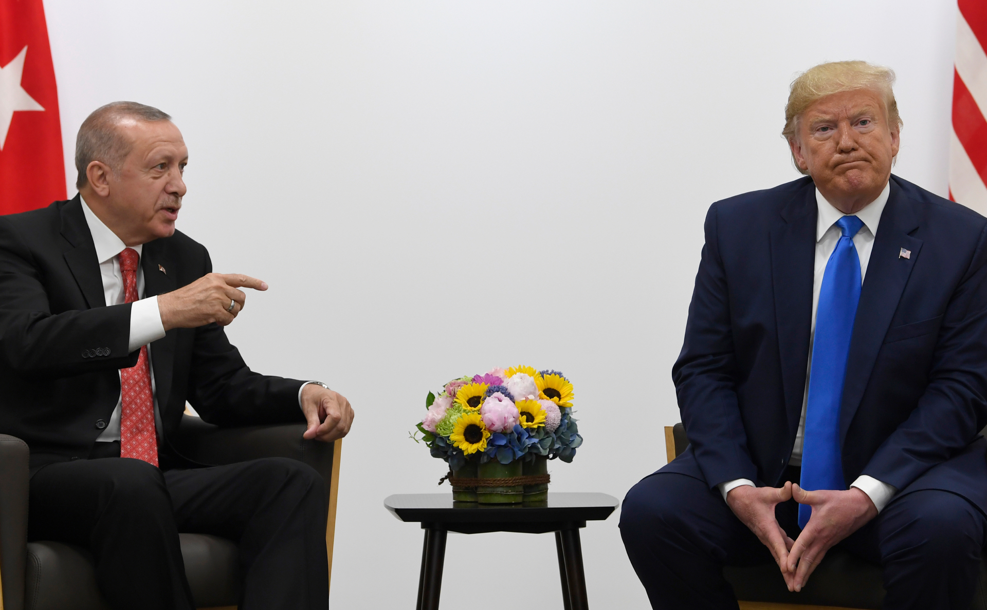 Реджеп Тайип Эрдоган (слева) и Дональд Трамп