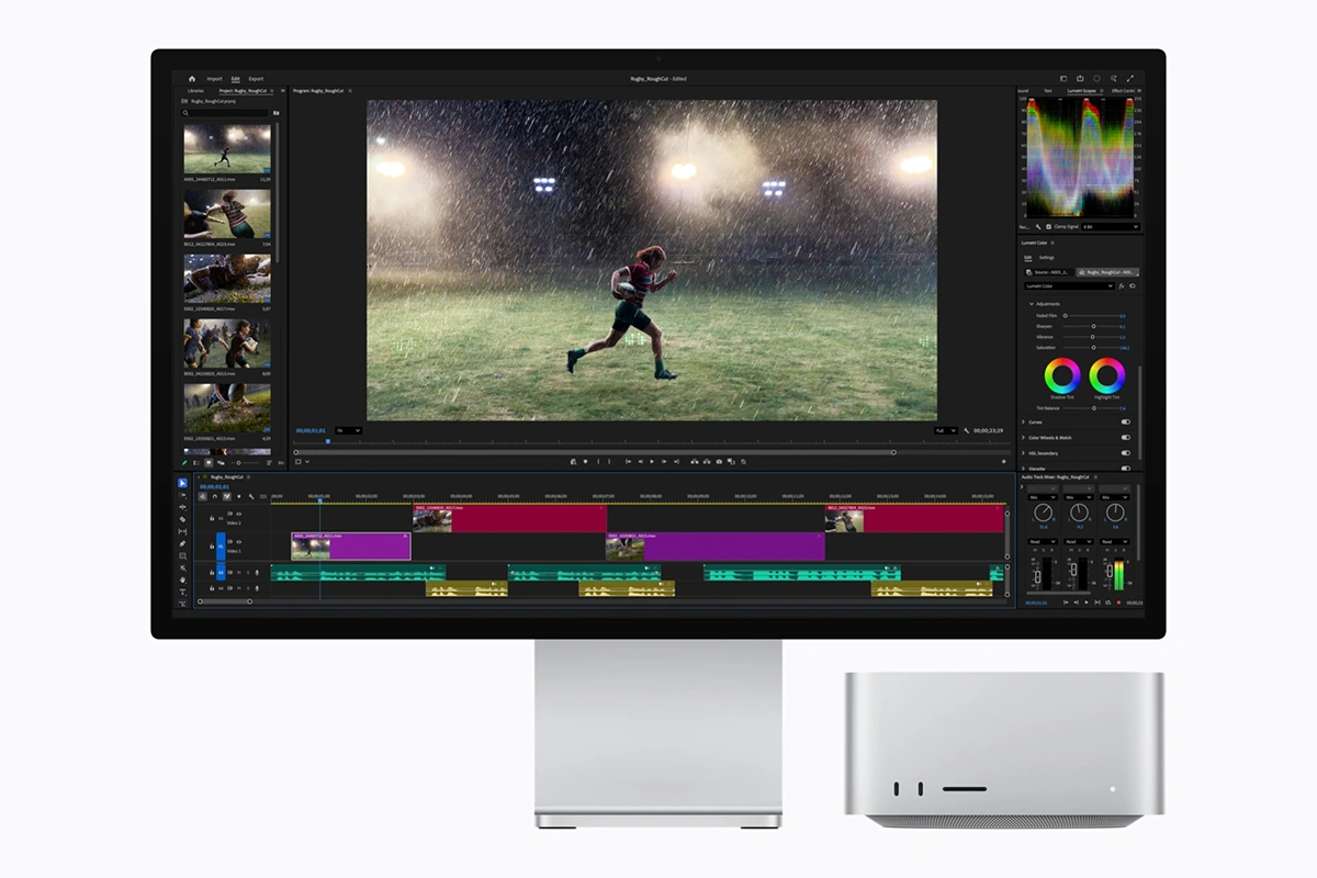 Mac Studio с процессором M5 Ultra позволяет профессионалам одновременно воспроизводить до 33 потоков 8K ProRes 422 со скоростью 30 кадров в секунду
