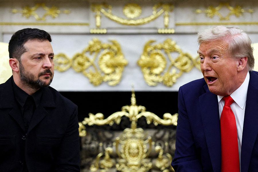 Дональд Трамп встречается с Владимиром Зеленским в Белом доме, Вашингтон, 18 августа 2025 года
&nbsp;