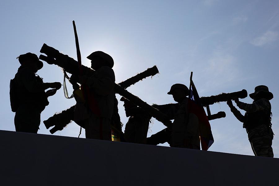 Боливарианская национальная милиция во время учений в Ла-Гуайре, Венесуэла, 20 сентября 2025 года