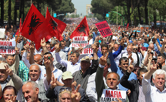 Протесты в Албании


