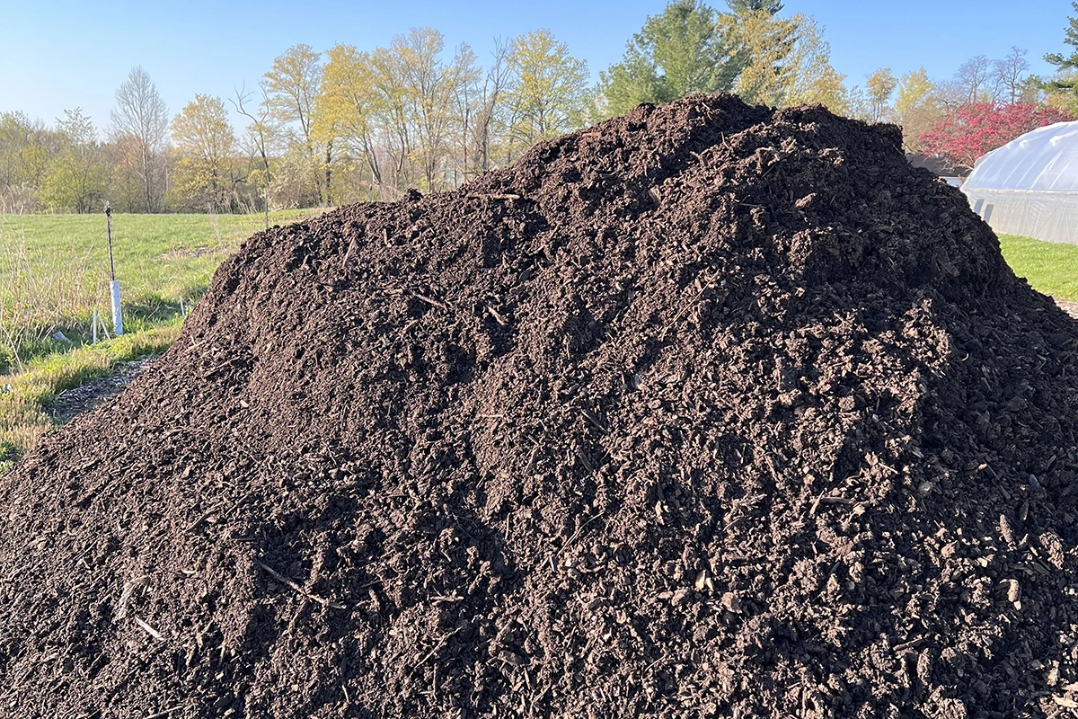 Гумусовый слой грунта выглядит как черная, комковатая, рыхлая земля