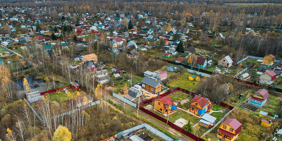 Вид на дачные участки в СНТ в Орехово-Зуевском районе