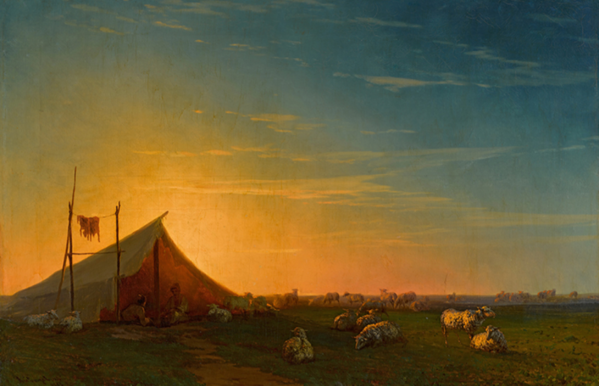 Ivan Konstantinovich Aivazovsky, Shepherds&#39; Camp, 1858, oil on canvas, est. &pound;250,000-350,000