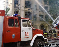 Пожар в центре Москвы: горело 4-этажное здание