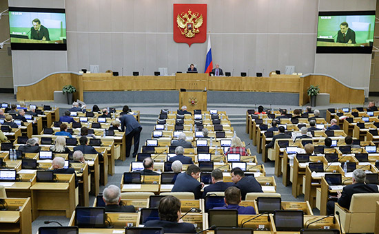 На пленарном заседании Государственной думы РФ.&nbsp;18 марта 2016 года


