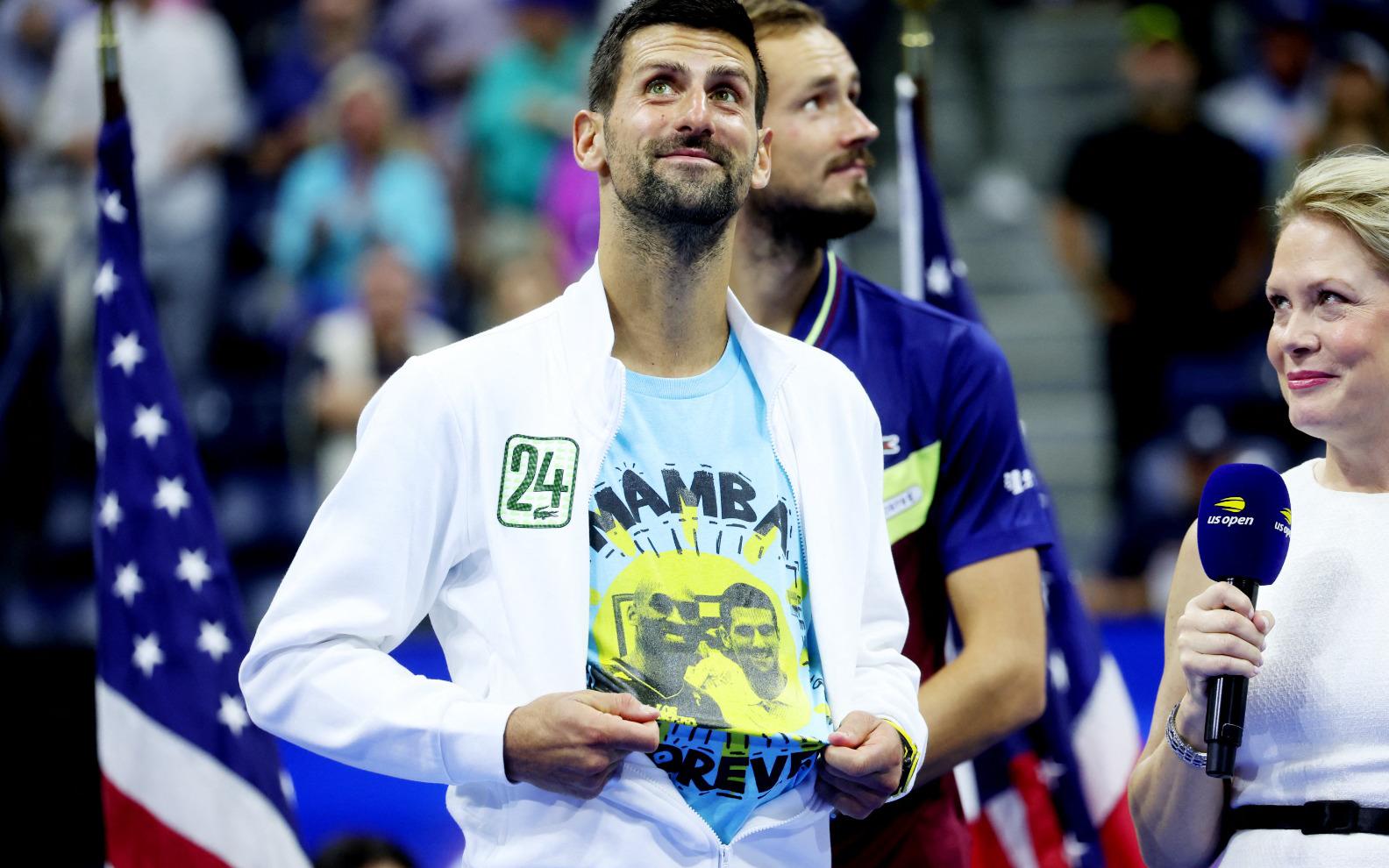 Джокович заплакал после победы над Медведевым в финале US Open. Видео ::  Теннис :: РБК Спорт