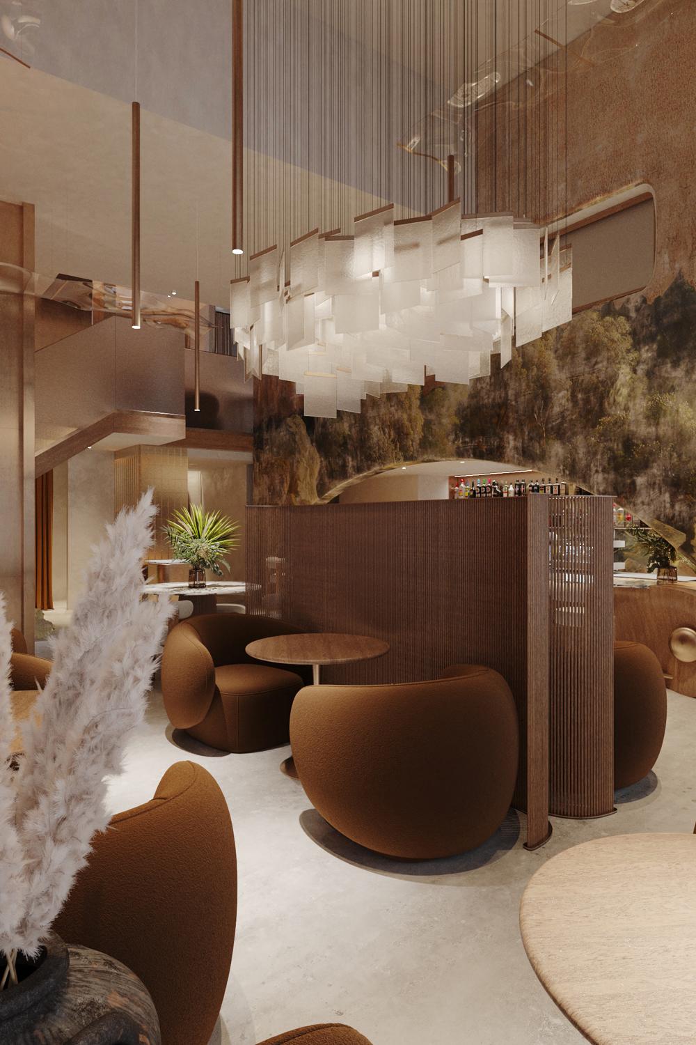 Интерьер кальянной сети «Мята»