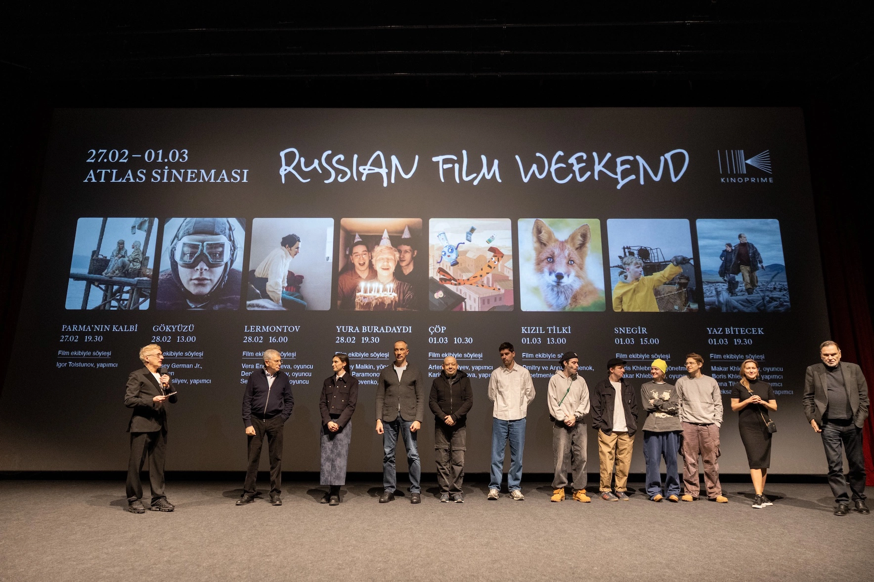 На открытии уик-энда гостей приветствовали продюсер Игорь Толстунов, режиссеры Анна и Дмитрий Шпиленки, режиссер Алексей Герман-младший, продюсер Иван Яковенко, режиссер Сергей Малкин, актеры Денис Парамонов, Вера Енгалычева и Макар Хлебников, продюсеры Анна Тихонова и Сергей Сельянов