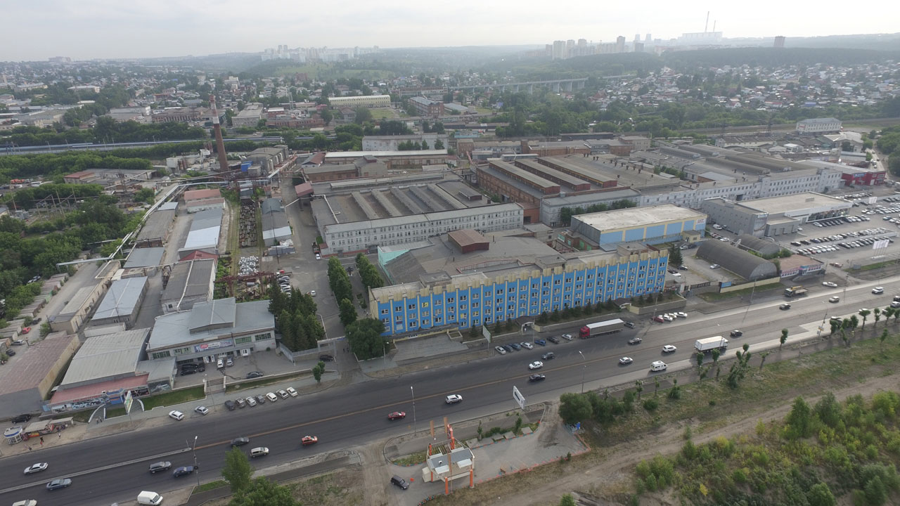 Вид на Новосибирский инструментальный завод сверху
