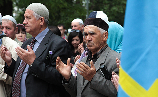 Митинг крымских татар в Симферополе. Архивное фото