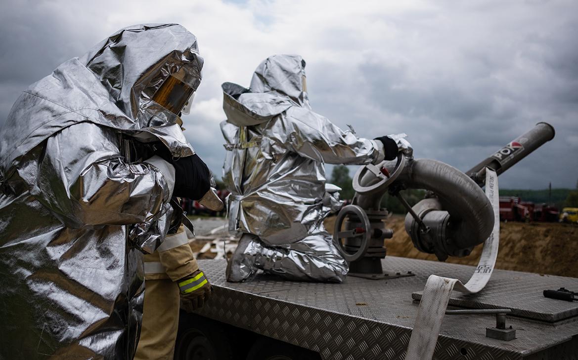 Около Афипского НПЗ в Краснодарском крае из-за обломков БПЛА возник пожар