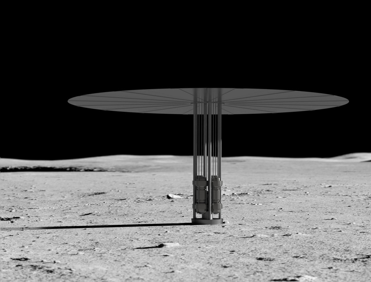 Концепт-арт лунного ядерного реактора