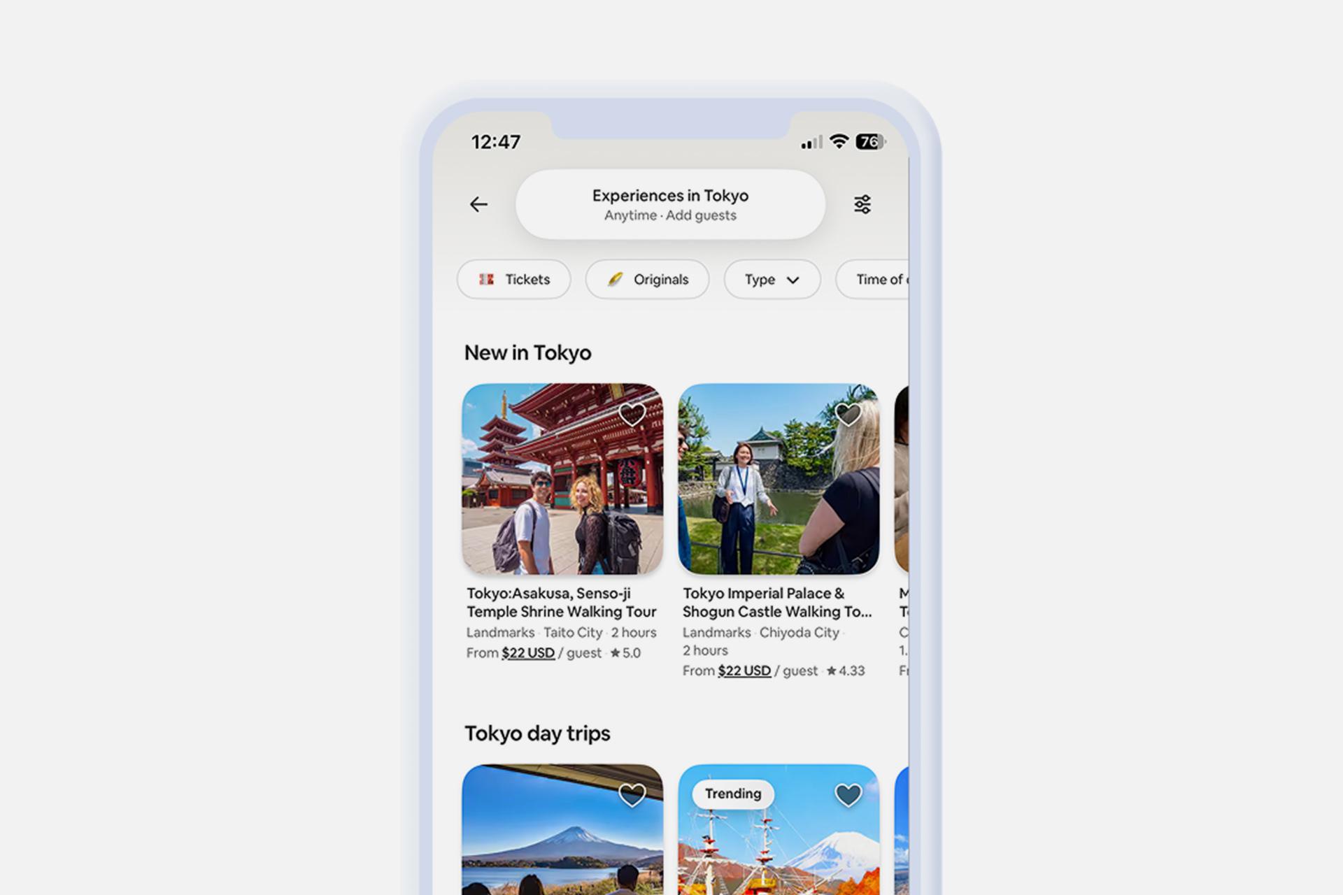 В разделе Experiences пользователи Airbnb могут выбрать экскурсии, гастрономические туры и другие локальные активности