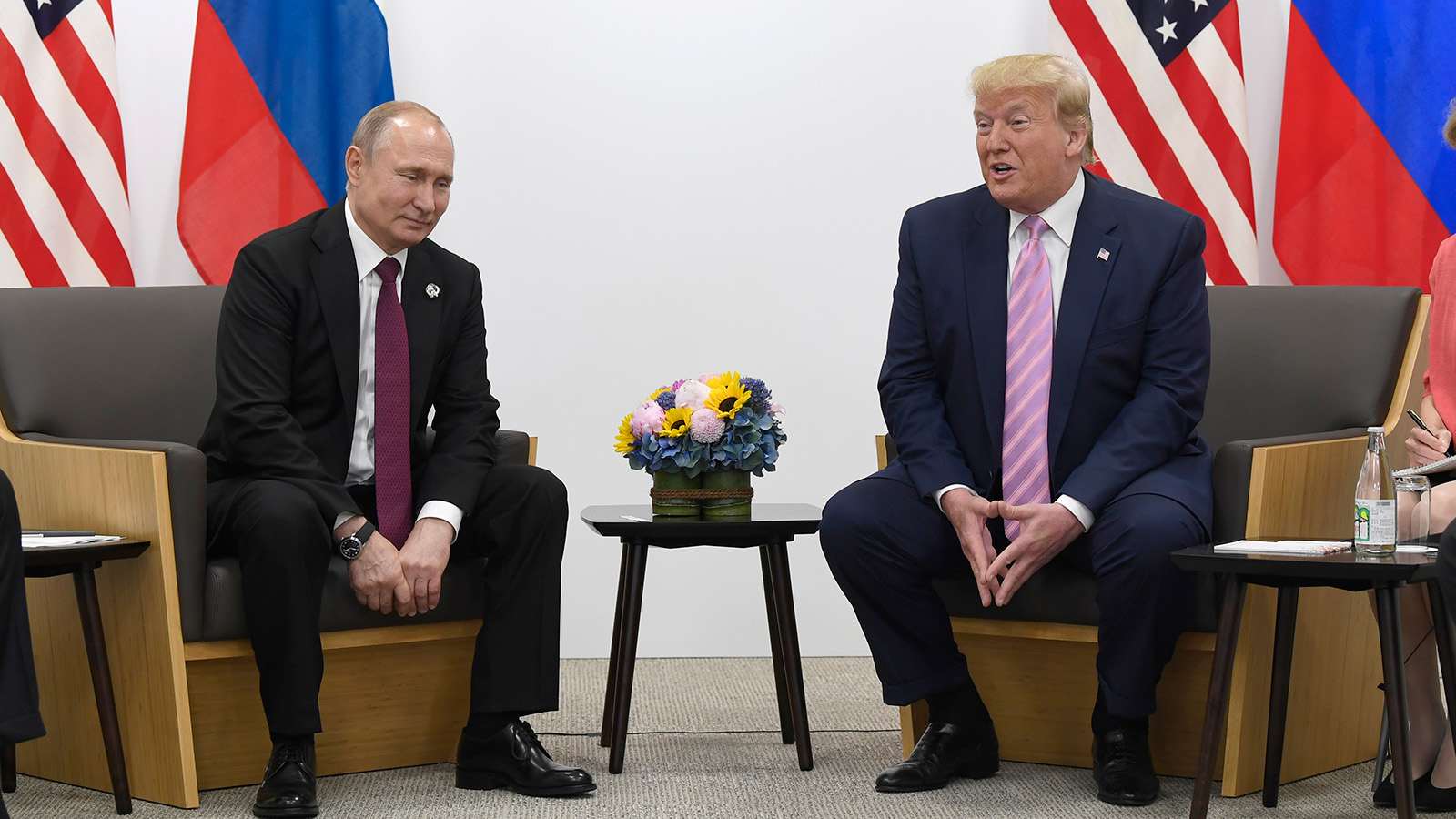 Двусторонняя встреча президентов России Владимира Путина и США Дональда Трампа в Осаке. 28 июня 2019 года
