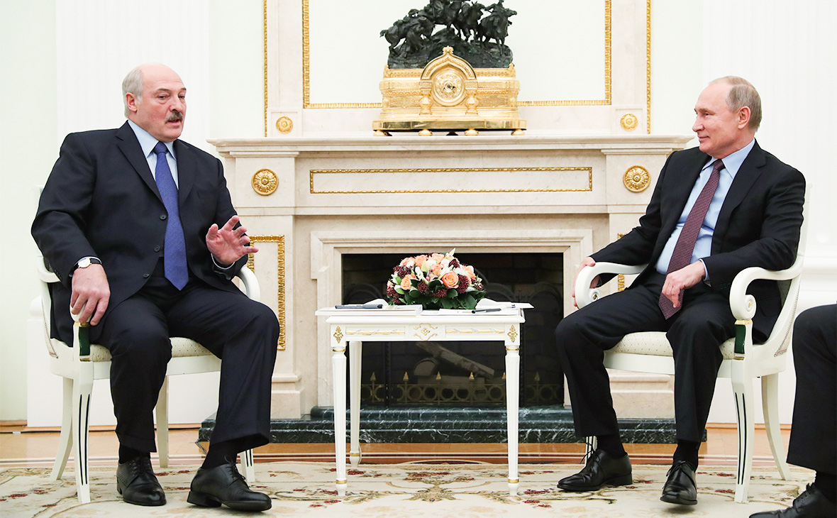 Александр Лукашенко и Владимир Путин (слева направо)
