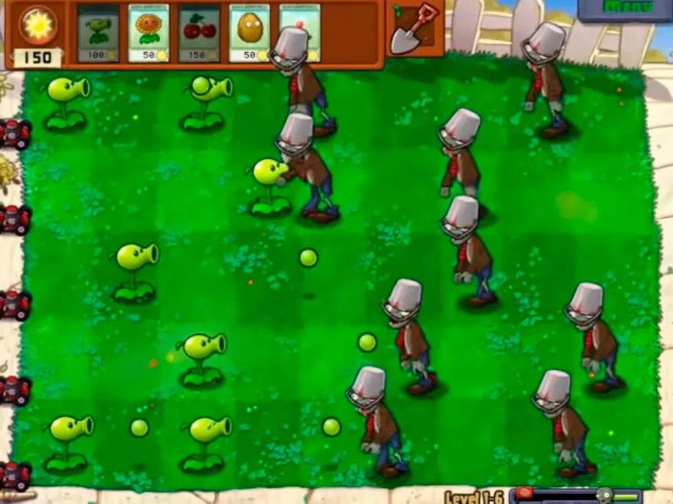 Скриншот из игры Plants vs Zombies