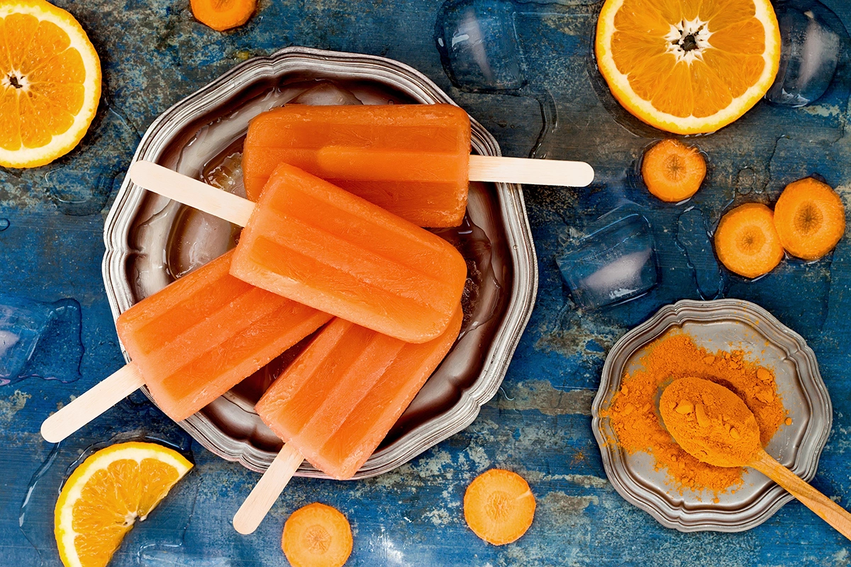 <p>Фруктовый лед с апельсином и морковью</p>