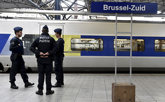 Полицейские патрули в Брюсселе