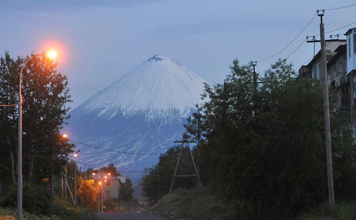 Вид на вулкан Ключевская сопка