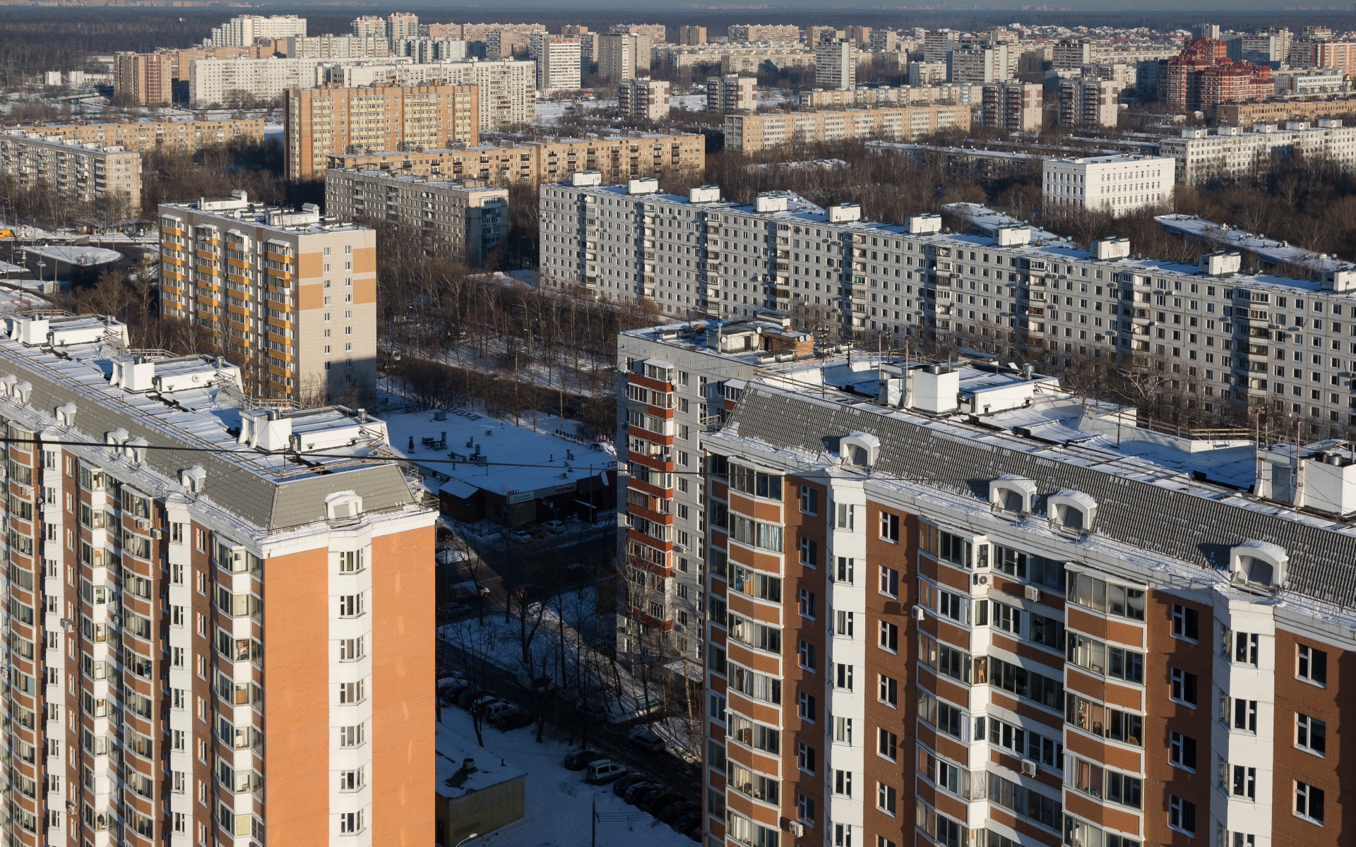 Вид на район Гольяново в Москве