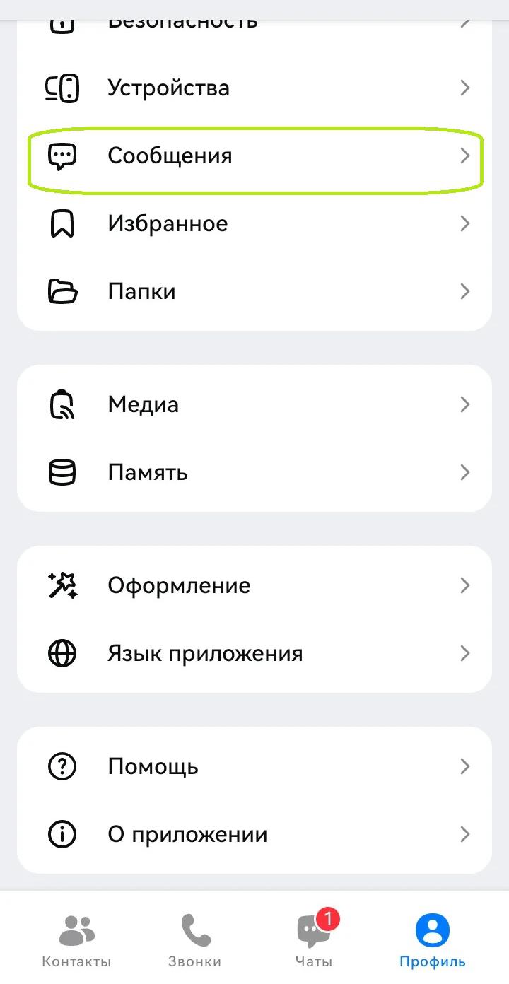 Как изменить настройки в мессенджере «Макс»