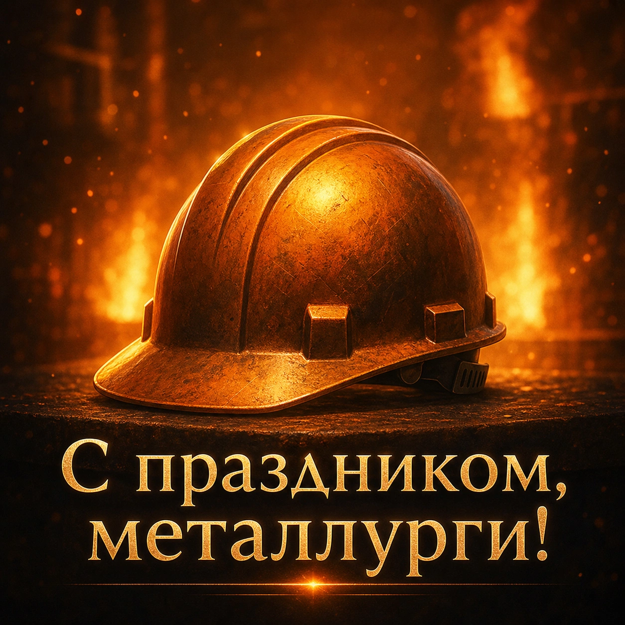 Яркая открытка ко Дню металлурга