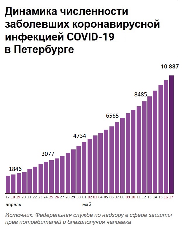 В Петербурге опубликовали новые данные по заболеваемости COVID-19
