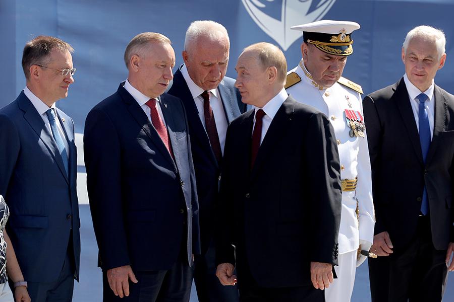 Владимир Мединский,&nbsp;Александр Беглов,&nbsp; Александр Гуцан,&nbsp; Владимир Путин,&nbsp; Александр Моисеев и&nbsp; Андрей Белоусов