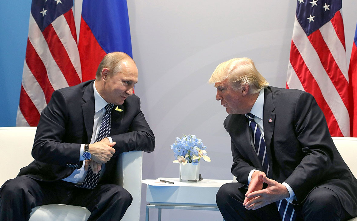 Владимир Путин и Дональд Трамп.&nbsp; Июль 2017 года