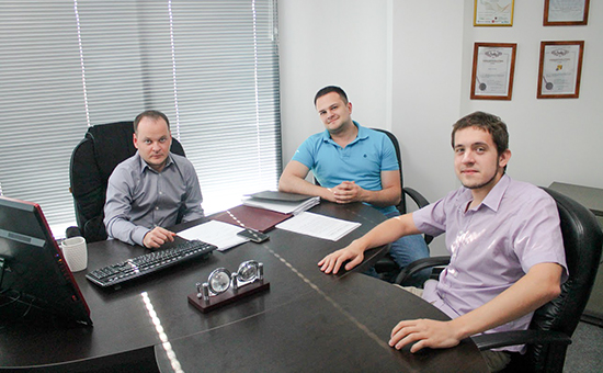 Антон Коновалов, Алексей Козлов и&nbsp;Иван Пластун (слева направо)