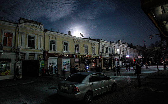 Отсутствие электричества в городах Крыма. Ноябрь 2015 года