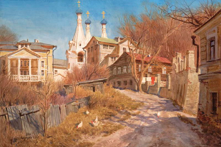 Картина &laquo;Улочка в Нижнем Новгороде возле Благовещенского монастыря&raquo;