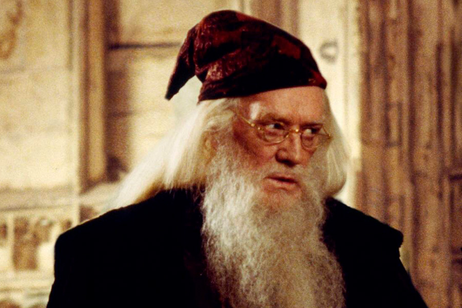 <p>Ричард Харрис в роли Альбуса Дамблдора</p>