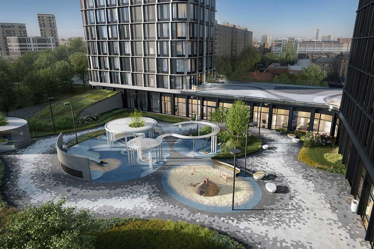 Закрытый двор премиум-квартала &laquo;Дом 56&raquo;