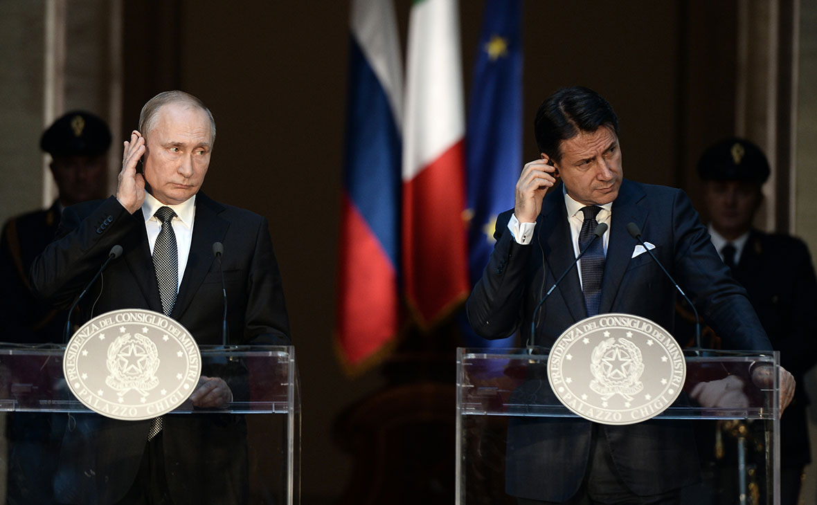 Владимир Путин и Джузеппе Конте