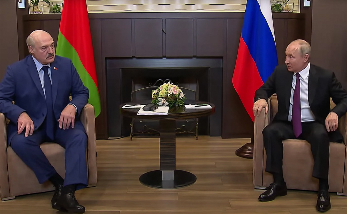 Александр Лукашенко на встрече с Владимиром Путином в Сочи