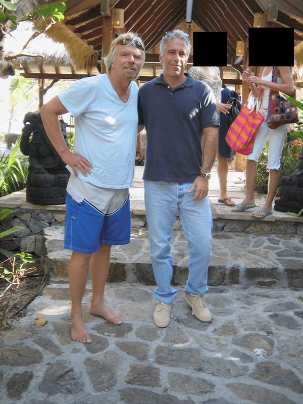 Ричард Брэнсон и Джеффри Эпштейн