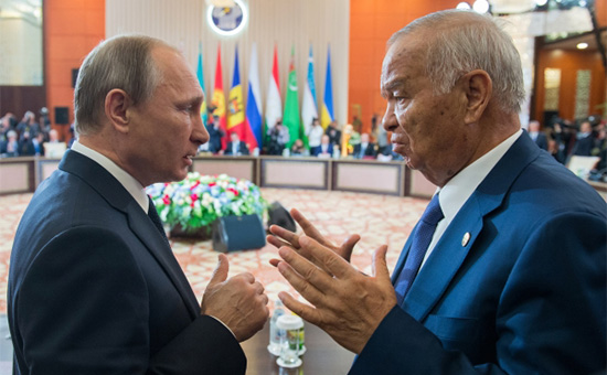 Президент РФ Владимир Путин (слева) и президент Узбекистана Ислам Каримов


