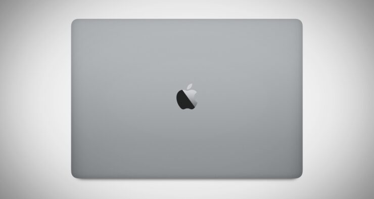 Хромированный логотип Apple.