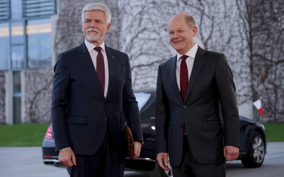 Президент Чехии Петр Павел и канцлер Германии Олаф Шольц