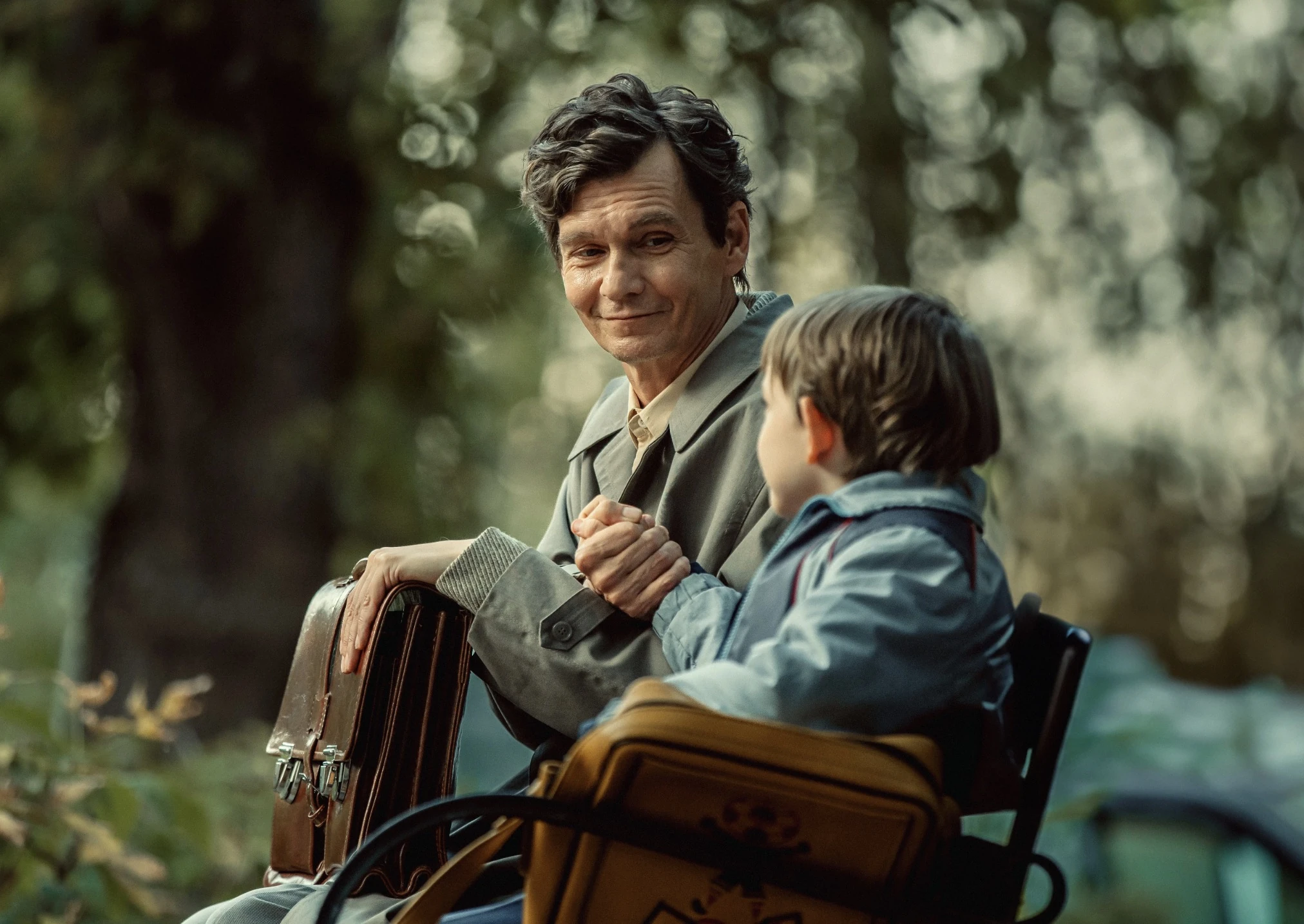 Филипп Янковский и Андрей Петелько на съемках сериала «Полураспад»