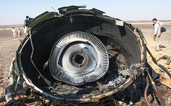 Место крушения российского самолета Airbus A321 в Египте. Ноябрь 2015 года