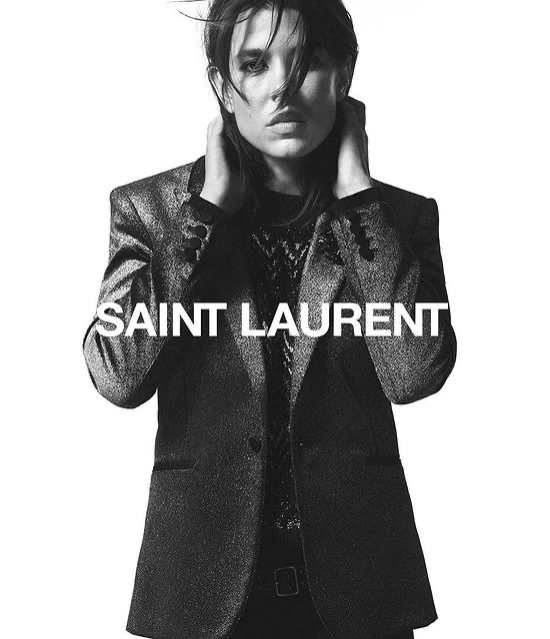 Шарлотта Казираги в рекламной кампании Saint Laurent, осень-зима 2018/19