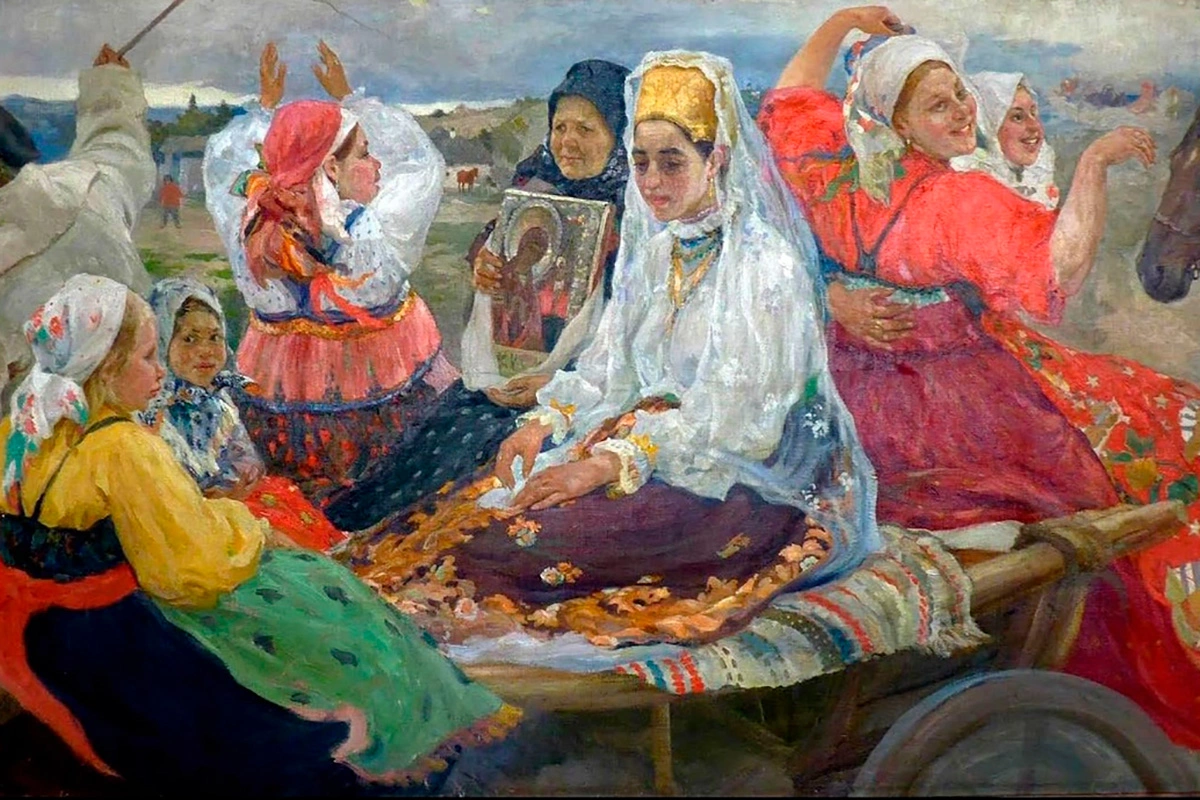 Картина Александра Бучкури «Свадебный поезд», 1912 год