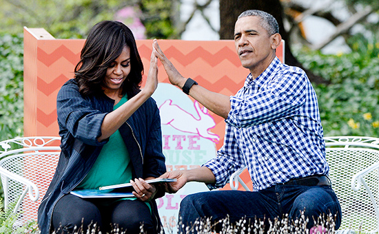 Президент США&nbsp;Барак Обама и его жена Мишель


