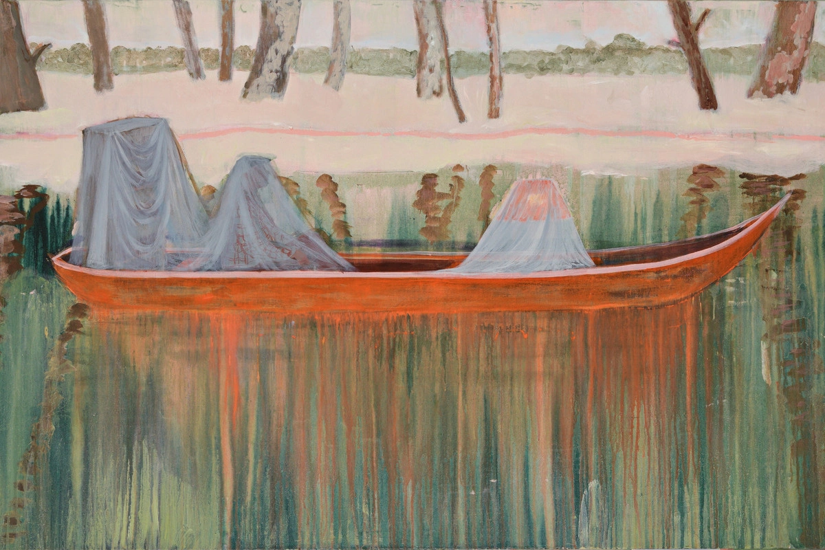 Юлия Вирко «Обещанный мираж 2», 2021. Холст, акрил 100×200 см