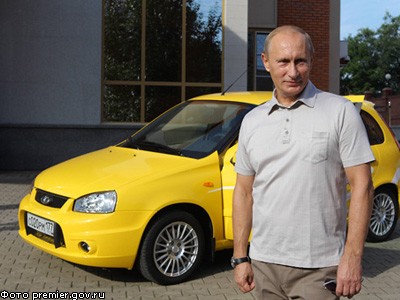 В.Путин за рулем Kalina Sport 
