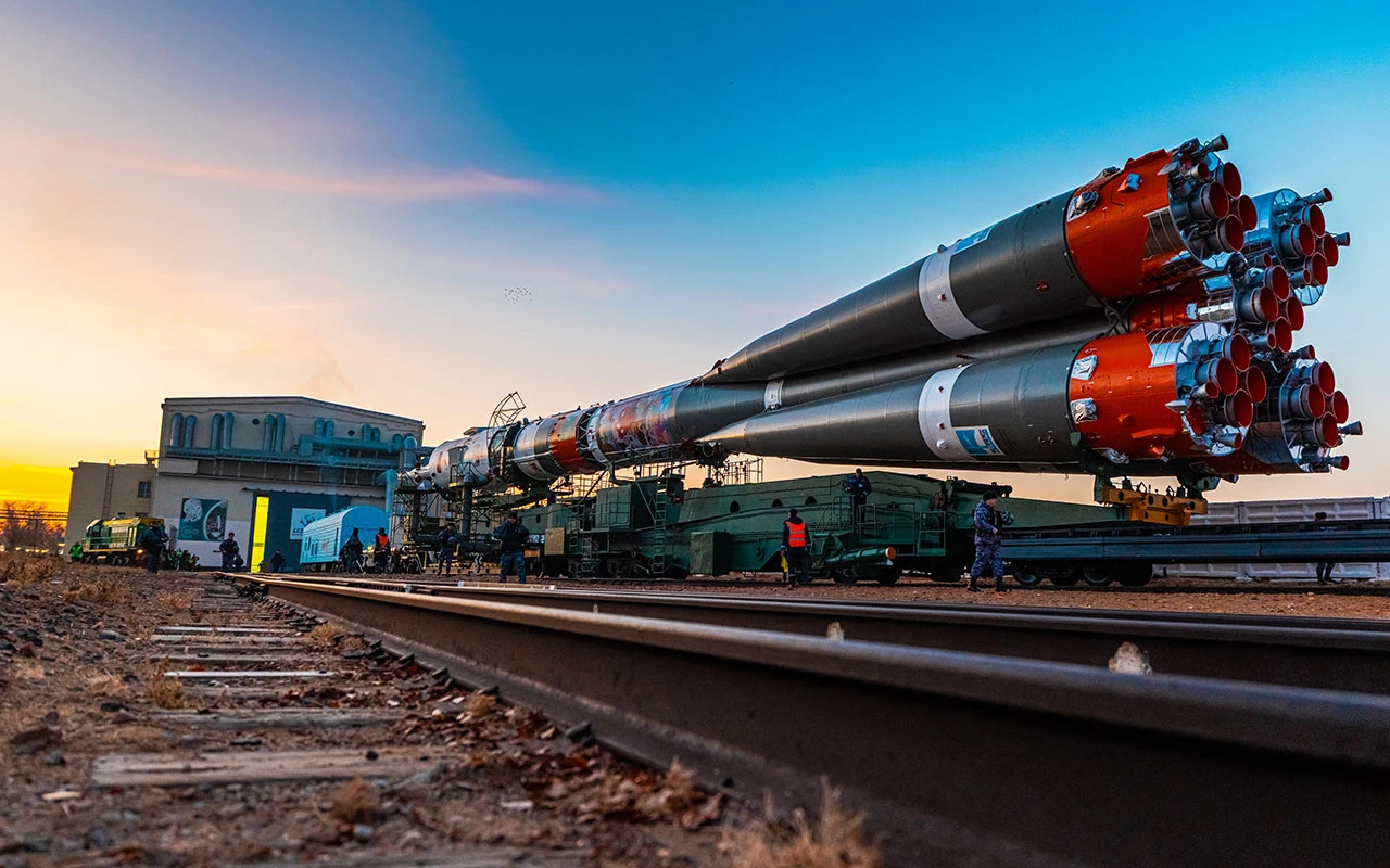 Ракета-носитель «Союз-2.1а» в процессе транспортировки